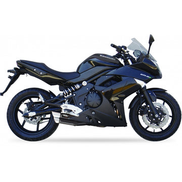 Kawasaki Er 6 F [IXIL] - Hyperlow lyddemper i rustfritt stål svart / endestykke aluminium - XK7351XB