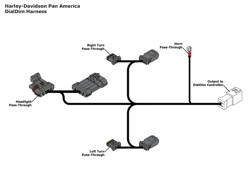 Harley -Davidson Pan America 1250 RA1250 [Denali] - Kabeladapter for belysningskontroll