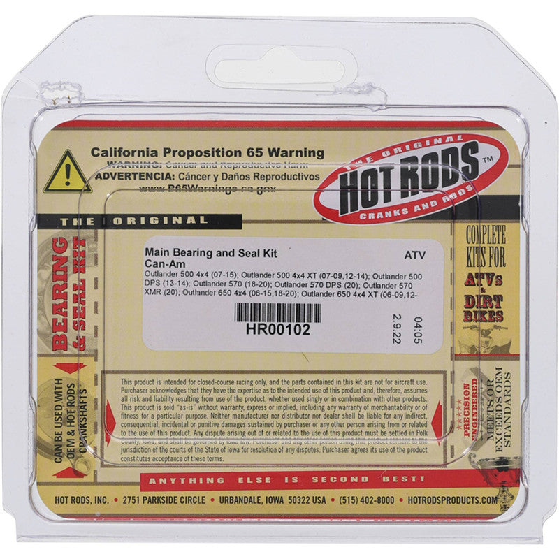 Can Am Maverick 1000 R EFI XMR [2014-2015] - Hauptlager & Dichtungssatz - Outlander