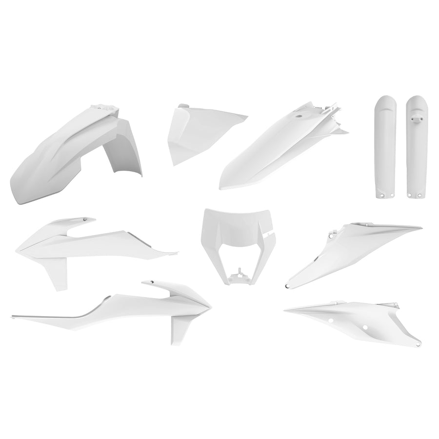 KTM 450 EXC F [2020-2023] - Plastsett Hvit - KTM EXC/EXC-F