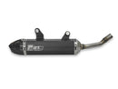Yamaha YZ 250 (CG 17) [2004] - Carby Schalldämpfer schwarzes Aluminium/Karbon-Endkappe