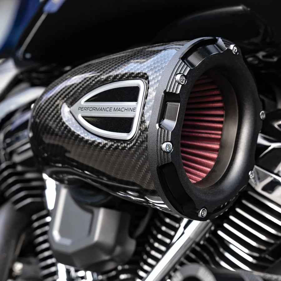 harley davidson touring [PERFORMANCE MACHINE (PM)] - C4-serien karbonfiber luftfiltersett