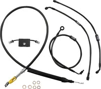Harley Davidson Fxdrs 114 [LA CHOPPERS] - Standard Midnight Braided Handlebar/Breme Line Kit