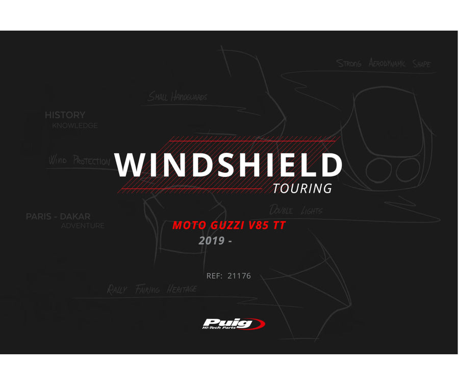 MOTO GUZZI V 85 TT TRAVEL [2020] – Turskjerm – Gjennomsiktig