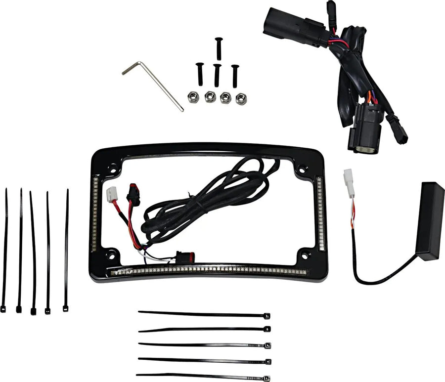 harley davidson fltruse [CUSTOM DYNAMICS] – LED-radius nummerskiltramme