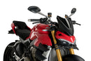 DUCATI STREETFIGHTER V4S [2024] - New Generation Sport Windschild | Schwarz | PUIG 20467N