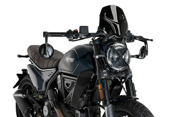DUCATI SCRAMBLER FULL GASS [2025] - Ny generasjon sportsfrontrute | Svart | PUIG 21580N