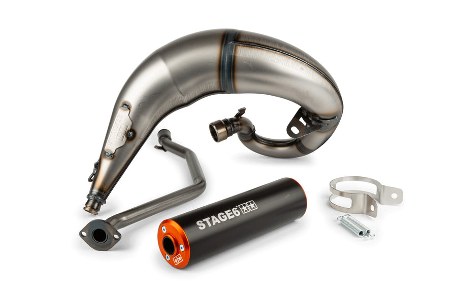 Beta RR Enduro 50 2T - Auspuff Streetrace High Mount CNC orange schwarz