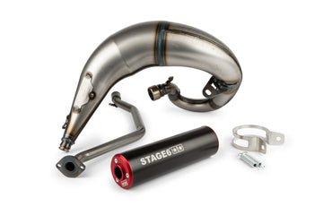 Beta RR Enduro 50 2T - Exhaust Streetrace High Mount CNC rød svart