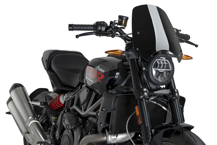 INDIAN FTR 1200 SPORT [2025] - PUIG New Generation Sports Windshield | Svart | PUIG 22348N