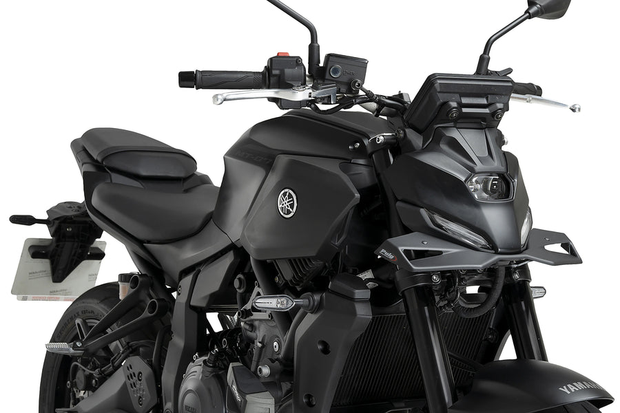 YAMAHA MT-07 [2025] - PUIG Naked Front Downforce Spoiler | Mattschwarz | PUIG 22417J