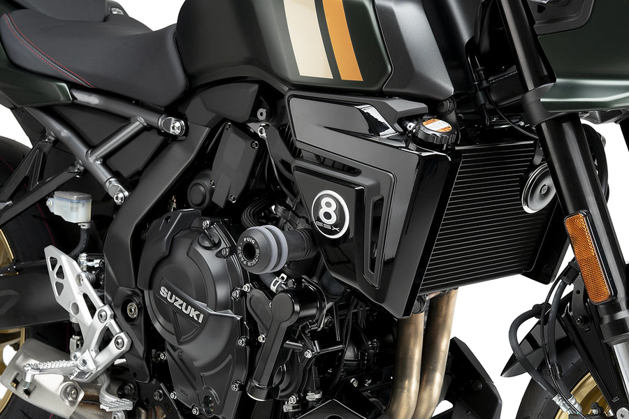 SUZUKI GSX-8TT 2025 - Vintage 2.0 Sturzpads | Schwarz | PUIG 22686N