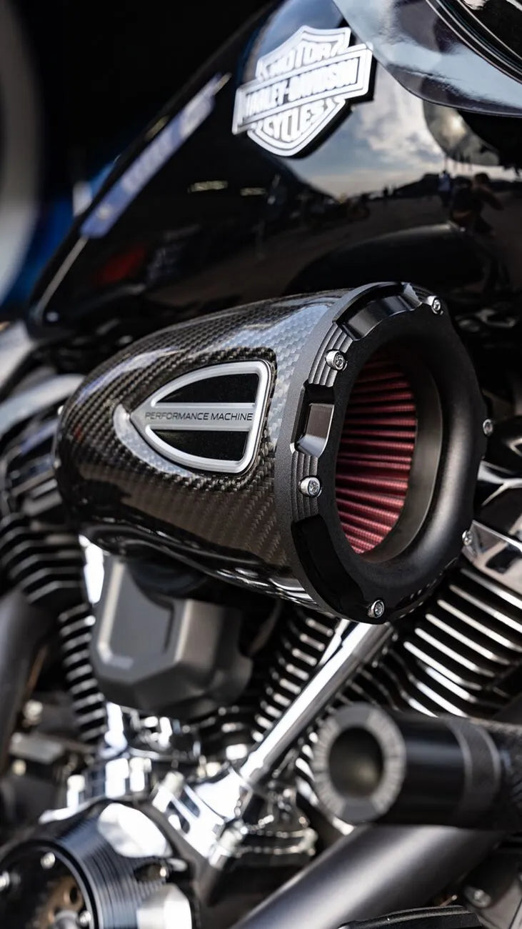 harley davidson touring [PERFORMANCE MACHINE (PM)] - C4-serien karbonfiber luftfiltersett