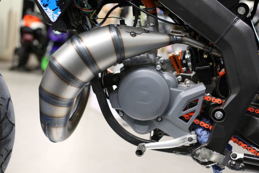 Aprilia RX Factory 50 2T - Auspuff 70cc orange schwarz