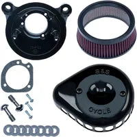 Harley-Davidson FLSTFB 1690 Fat Boy Special [2016-2017] - Mini Teardrop Stealth Luftfilter-Kit – Oberfläche: Schwarz – Bild 3