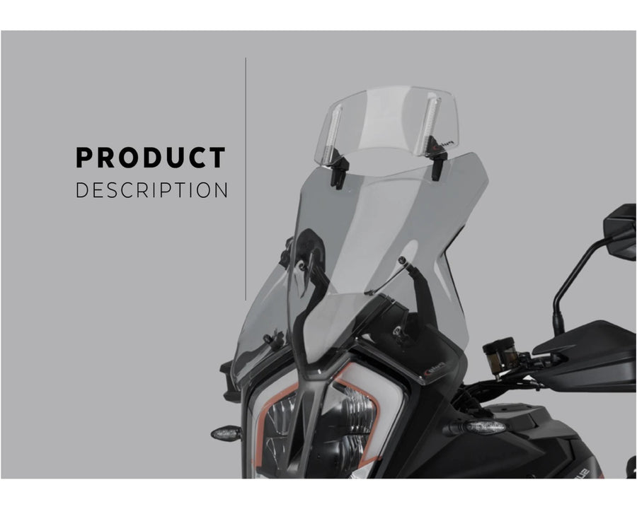 KTM 890 SMT [2025] – Spoiler Screen 2.0 Clip-on – Gjennomsiktig