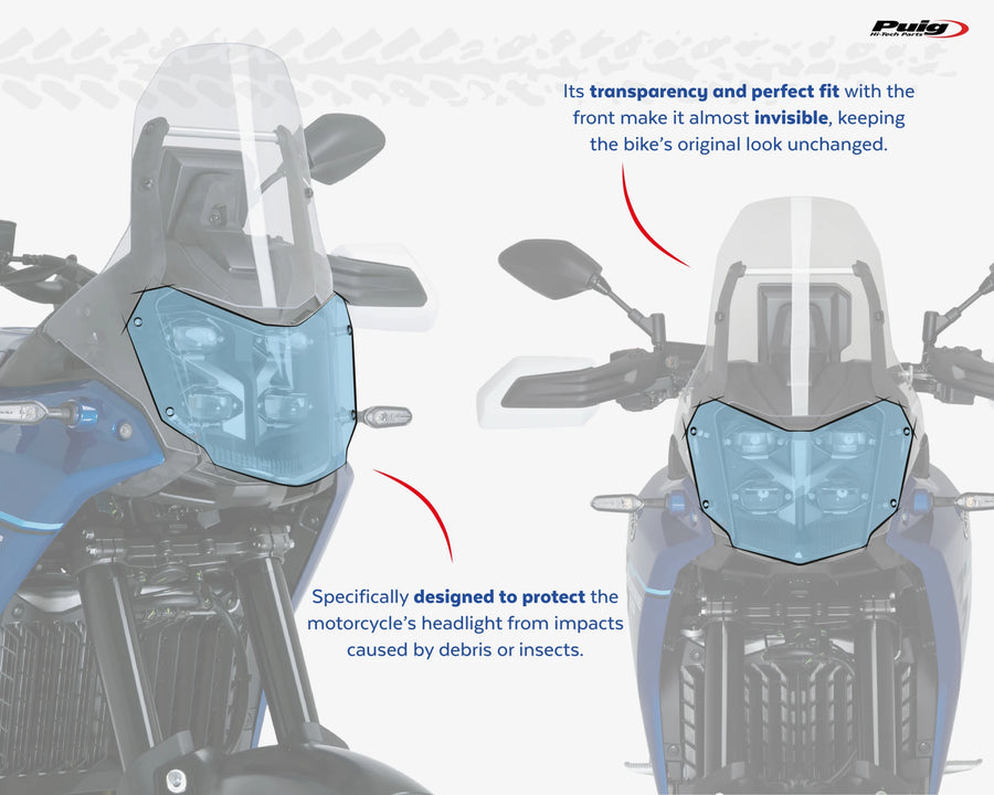 YAMAHA TENERE 700 EXPLORE EDITION [2025] – Frontlyktbeskytter – Gjennomsiktig
