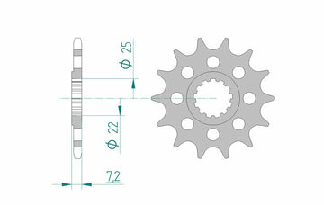 SUZUKI GSX R 600 [2006-2010] - Kettensatz 520 XSR - 16/43-114 - Kettenrad Alu Standard