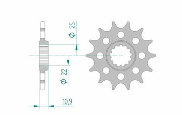 Yamaha YZF R6 RJ03 [1999-2002] - Kettensatz 520 XSR - 16/48-116 - Kettenrad Alu Standard