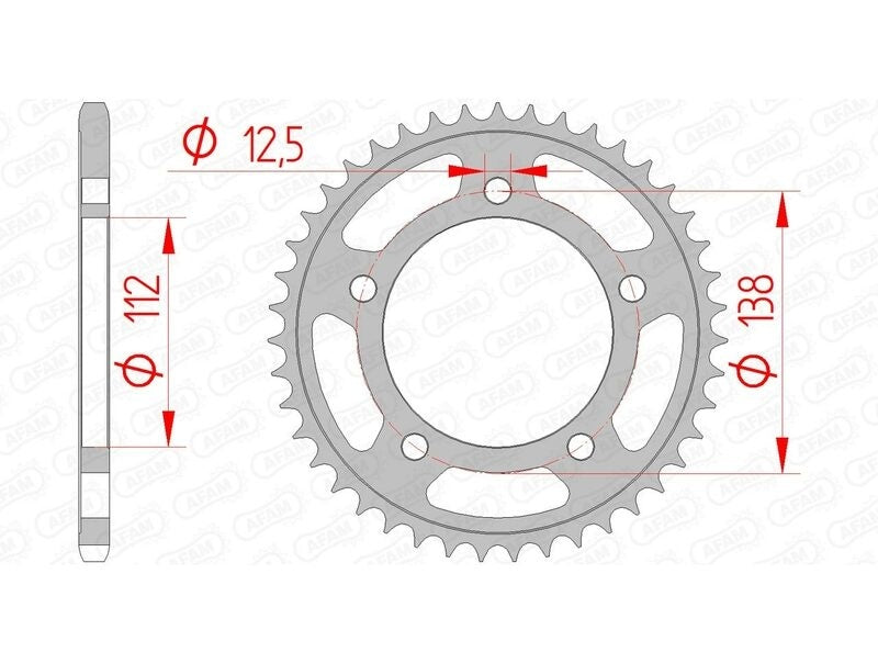 Honda NC 750 S (RC 70) [2014-2016] - Kettenkit 520 XSR4 - 17/43-114 - Standard Kettenrad Stahl