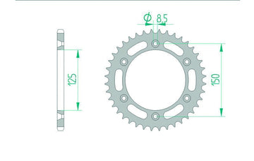 KTM 890 Duke R [2020-2023] - Kettenkit 520 XSR4 - 16/41-116 - Standard Kettenrad Stahl