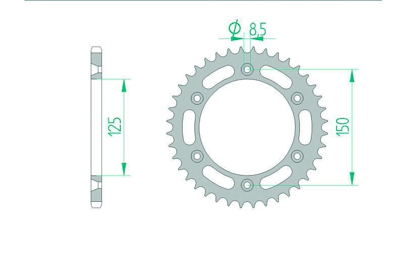 Ktm 790 DUKE ABS L A2 [2018-2020] - Kettenkit 520 XSR4 - 16/41-116 - Standard Kettenrad Stahl