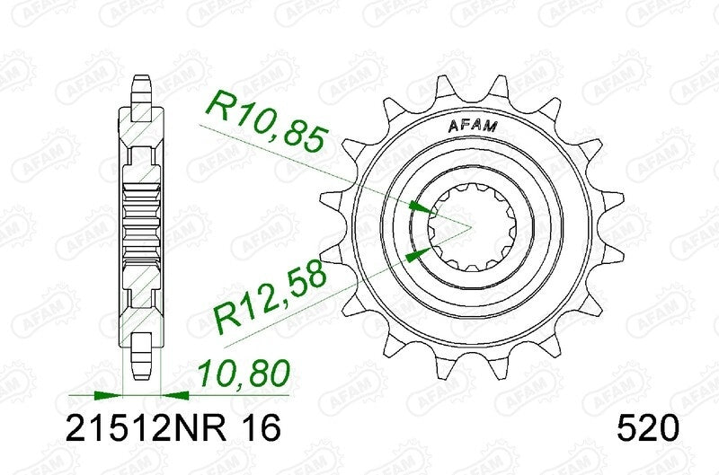 Yamaha XJ 6 S Diversion ABS (RJ 19) [2009-2012] - Kettenkit 520 XSR4 - 16/46-118 - Standard Kettenrad Stahl