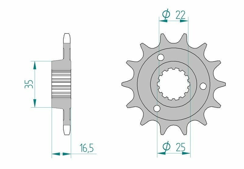 Ducati 1000 SS Supersport [2003-2006] - Kettenkit 525 XHR4 - 15/38-96 - Standard Kettenrad Stahl