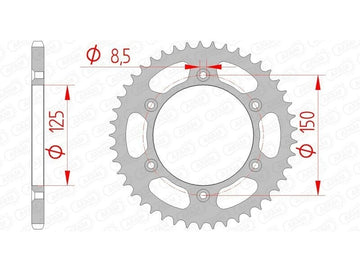 KTM 990 Duke [2024-2026] - Kettenkit 520 XHR4 - 16/43-116 - Standard Kettenrad Stahl