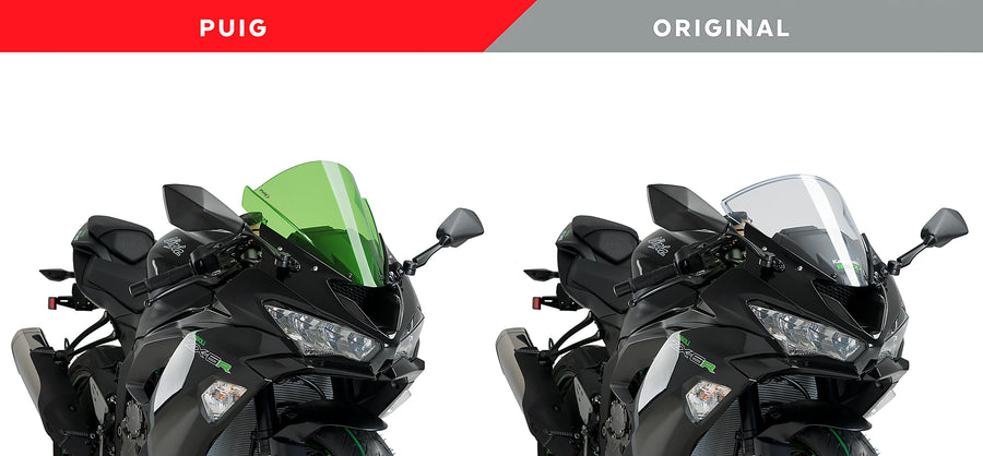KAWASAKI ZX-6R NINJA [2018] - Z-Racing-skjerm | Grønn | PUIG 3177V