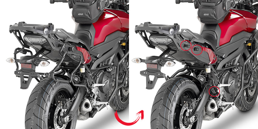 YAMAHA MT 09 TRACER [2015-2017] - Sideveskeholder med hurtigutløser
