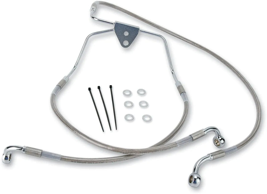 harley davidson flhtcui [DRAG SPECIALTIES] - Forlenget bremselinjesett i rustfritt stål