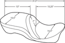 harley davidson touring [DRAG SPECIALTIES] – 2-delt skinnsete, ryggstøtte kompatibel, touring-5