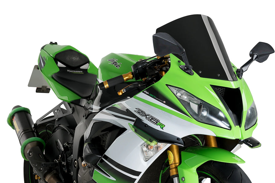KAWASAKI ZX-6R NINJA [2018] - R-Racer-skjerm | Svart | PUIG 3629N