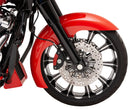 harley davidson softail street bob fxbb [KLOCK WERKS] - Hugger Series frontskjerm med monteringsblokker for Softail/Dyna-3