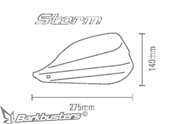 Ducati DS 900 [BARKBUSTERS] – STORM håndbeskyttere for 22 mm styre
