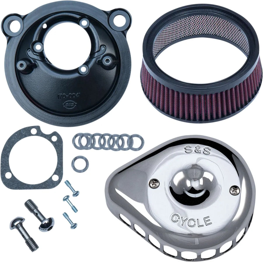 Harley-Davidson Xl 1200 Cx [2020] - Mini Teardrop Stealth Luftfilter-Kit – Oberfläche: Silber – Bild 1