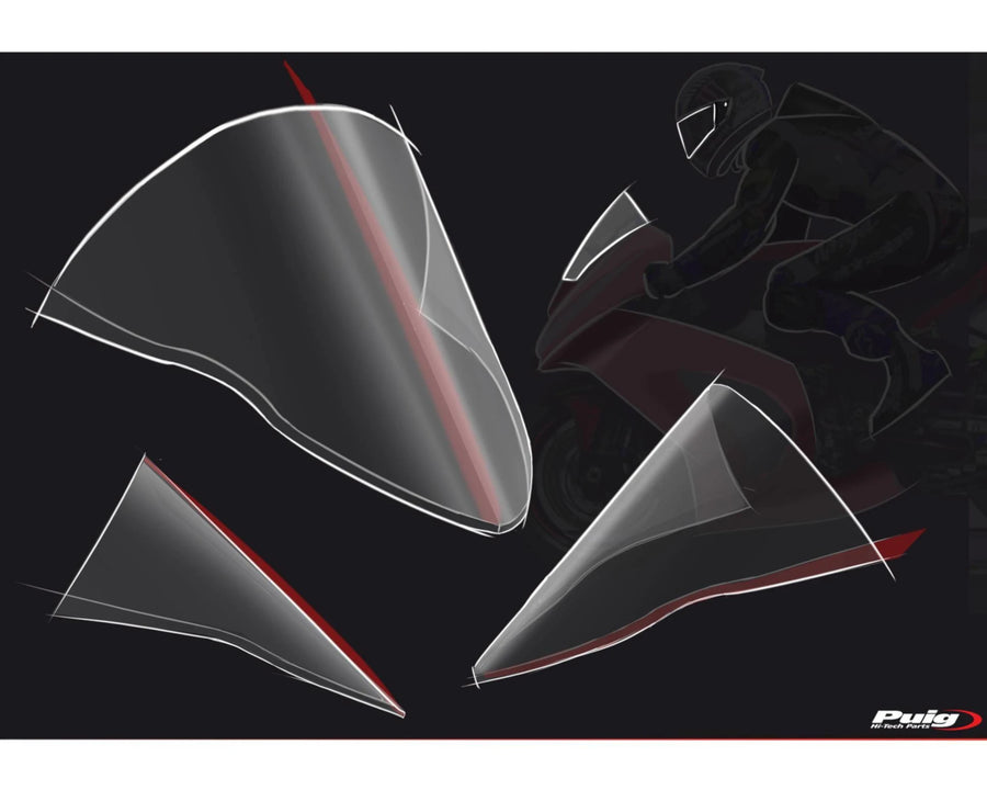 KAWASAKI ZX-10RR NINJA PERFORMANCE [2018] – R-Racer-skjerm – sterkt tonet