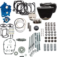 Harley-Davidson FLHCS 1923 Softail Heritage Classic Solo 117 [2026] - 132" Power Package Motorleistungs-Kit – Oberfläche: Schwarz, Hervorgehobene Lamellen – Bild 12