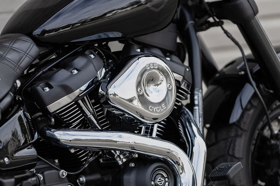 Harley-Davidson XL 883 L Sportster SuperLow [2020] - Stealth Luftfilterabdeckung – Oberfläche: Silber – Oberfläche: Verchromt – Design: Teardrop – Bild 2