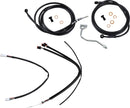 harley davidson flhrxs [BURLY BRAND] - Komplett svart vinyl styrekabel/linjesett for apehenger-1