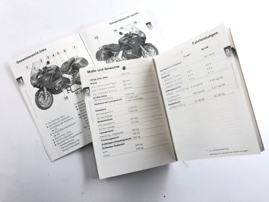BMW K 1200 GT K12 [2004] - Driftsinstruksjoner