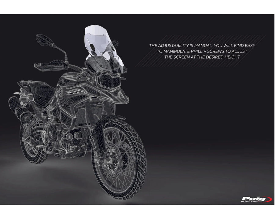 BMW F 750 GS [2024] – Justerbar frontrute – kraftig tonet