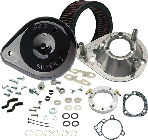 Harley-Davidson Xl 883 R Roadster [2004, 2009-2010, 2013] - Sidekick Luftfilter-Kit – Oberfläche: Schwarz – Bild 2
