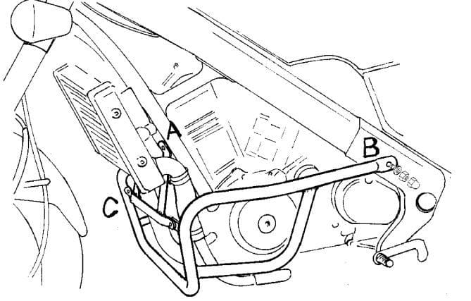 Honda NTV 650 [1988-1998] - Motorvernstang