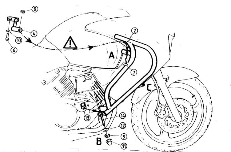Honda Varadero 125 [2001-2006] - Motorvernstang