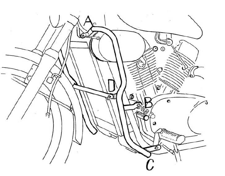 Kawasaki VN 1500 [1988-2004] - Motorvernstang