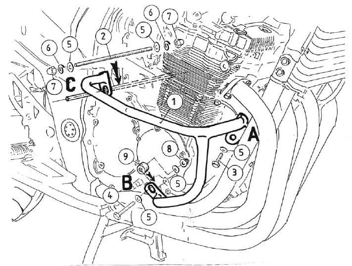 Suzuki GSF 650 [2005-2006] - Motorvernstang
