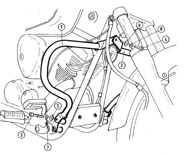 Yamaha XVS 125 [2000-2004] - Motorvernstang