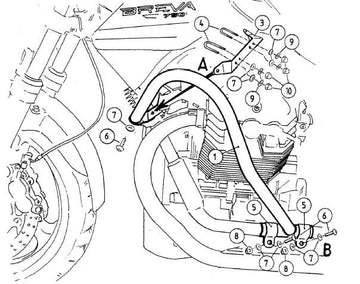 Moto Guzzi Breva V 750 ie [2003-2013] - Motorschutzbügel chrom